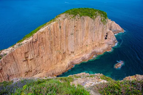 东坝附近破边洲与火山岩海岸景观